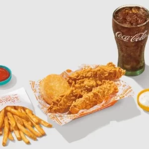 3 Sandwiches + 4 pieces of chicken (Tenders) + 3 Regular sides + 3 Pop
